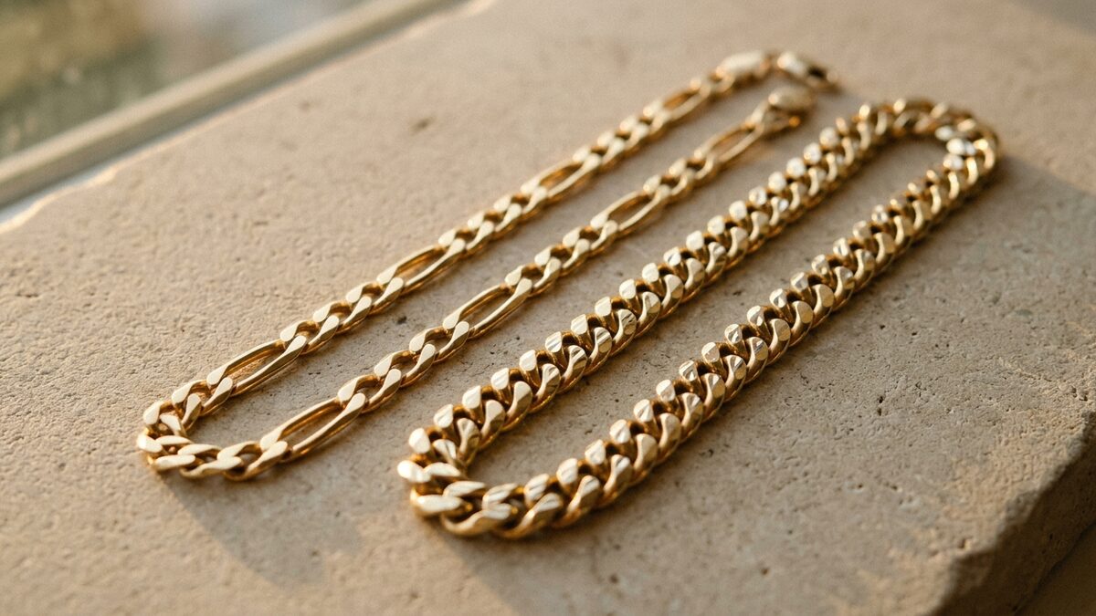 Figaro Chain vs Cuban Link: How the Two Patterns Differ in Hand and Wear