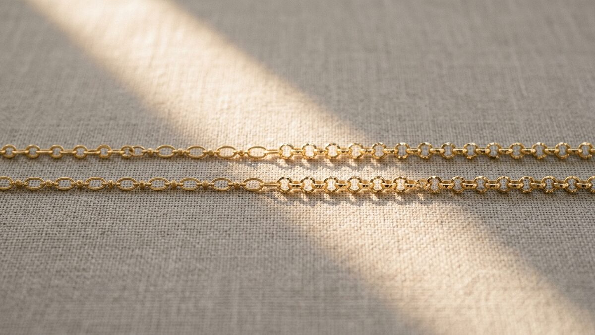 Cable Chain vs Rolo Chain: How Two Classic Links Differ